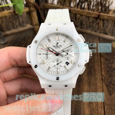 Copy Hublot Big Bang White Face Polished All Ceramic Case Watch